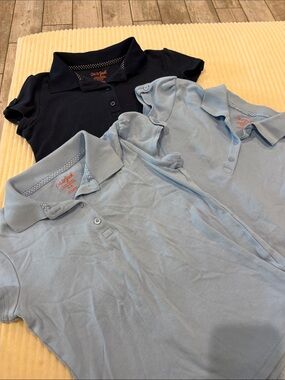 Polo Shirt Set - Navy & Light Blue
